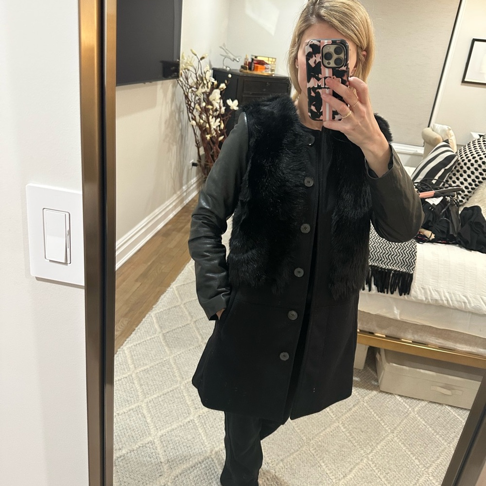 Women's Black Faux Fur Coat